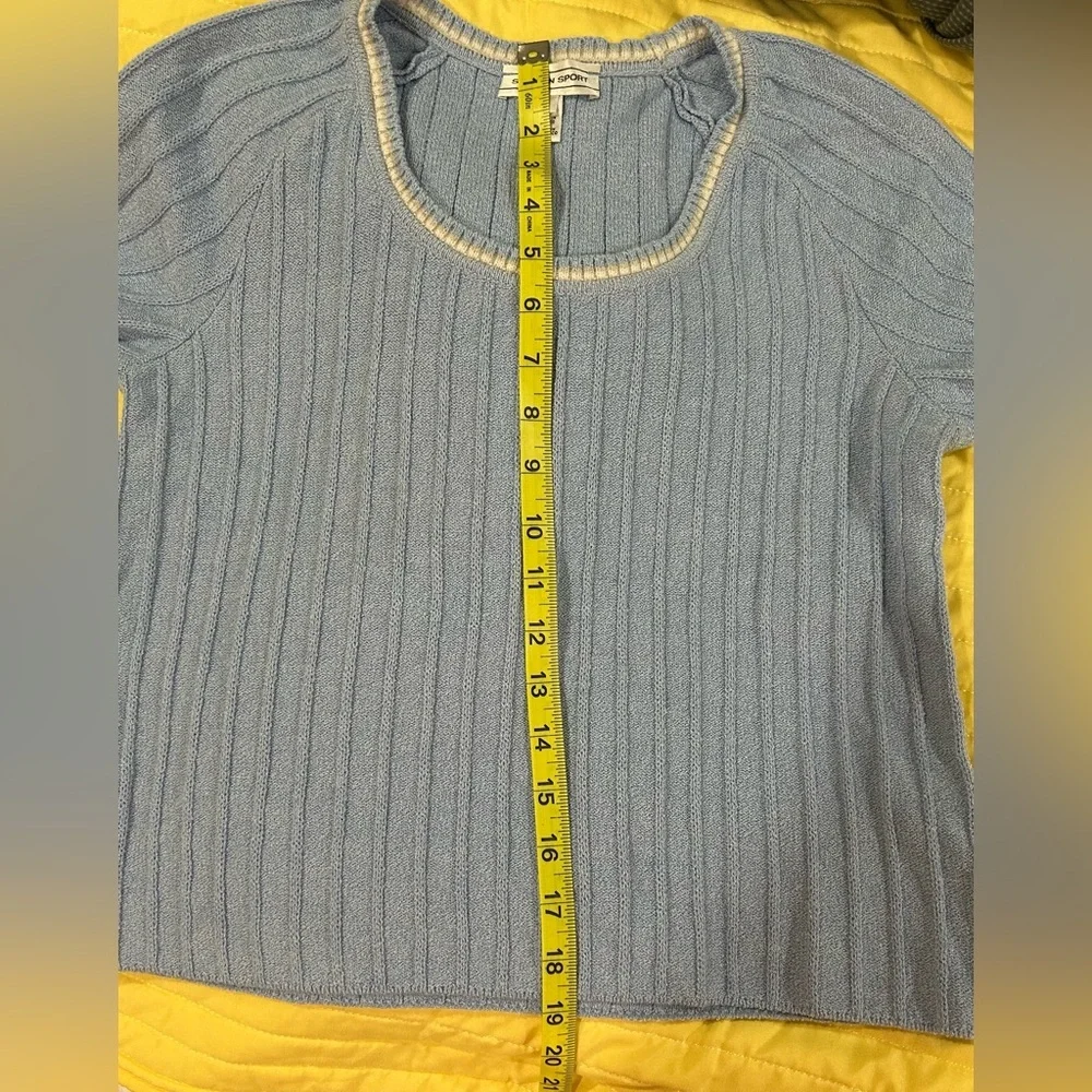 ST JOHN SPORT SOFT BLUE SANTANA KNIT SIZE P - Picture 6 of 8